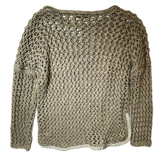 Rag & Bone Malory Side Split Open Knit Crochet Sweater Top Boho Fairy Grunge - Picture 3 of 8